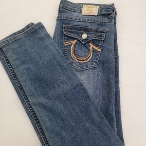 🔥 TRUE RELIGION Y2K Embroidered Jeans | Size 31 | Stretch Denim 🔥